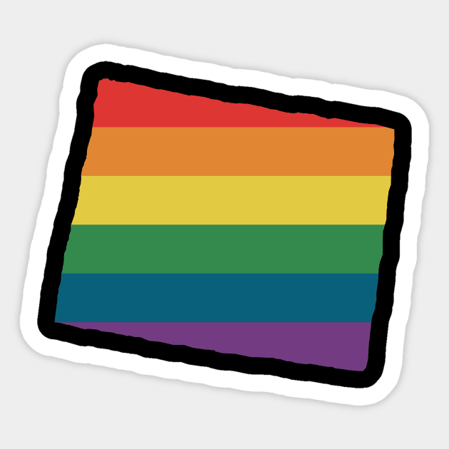 Wyoming State Rainbow Sticker by n23tees